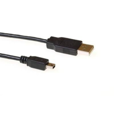 Act USB2.0 A male - USB mini B5 male 1,8m Black SB2412 kábel és adapter