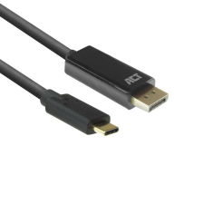 Act USB-C - DisplayPort adapter kábel 2m fekete (AC7325) (AC7325) kábel és adapter