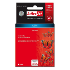 ActiveJet (Canon CLI-571C XL) Tintapatron Cián (ACC-571CNX) nyomtatópatron & toner