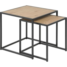 Actona Seaford Tölgy MDF Fém Dohányzóasztal Szett (112554 [8771712]) bútor