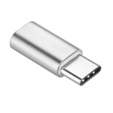  Adapter Micro USB / USB TYPE C (USB-C) - ezüst mobiltelefon kellék