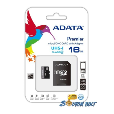 ADATA 16GB SD micro (SDHC Class 10 UHS-I) (AUSDH16GUICL10-RA1) memória kártya adapterrel memóriakártya