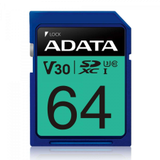 ADATA Memory card SDXC PremierPro 64GB UHS-I U3 V30 100/80 MB/s memóriakártya