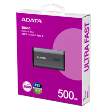 ADATA SSD Külső USB 3.2 500GB SE880 Elite, Szürke (347822) merevlemez, ssd