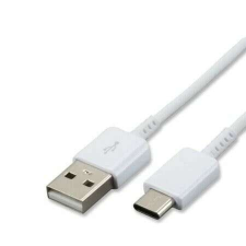 Adatkábel C típusú Gyorstöltés 5A 1m Fehér kábel és adapter