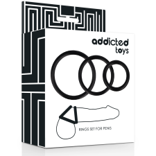 Addicted Toys RINGS SET FOR PENIS BLACK péniszgyűrű