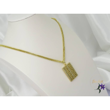  Adéla antiallergén kockamedálos nyaklánc görög motívummal-14K nyaklánc