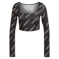 Adidas Blúz Adidas Ls Cr Top HM4894 Nők Fekete 40