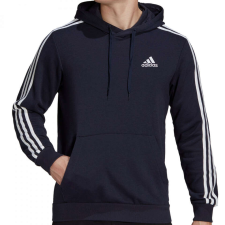 Adidas French Terry Essentials 3 csíkos férfi kapucnis kapucnis, sötétkék, 2XL férfi pulóver, kardigán