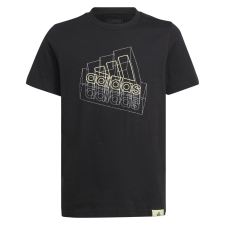 Adidas Póló Adidas Tech Table IW2476 Kids Black 128 gyerek póló