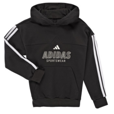 Adidas Pulóverek House of Tiro Fleece Hoodie Kids Fekete 9 / 10 éves gyerek pulóver, kardigán