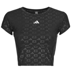 Adidas Rövid ujjú pólók Hyperglam Training Emboss T-Shirt Fekete EU S