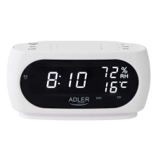 Adler AD 1186W digitális ébresztőóra higrométer óra ébresztőóra