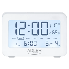 ADLER AD 1196w Ébresztőóra - Fehér ébresztőóra