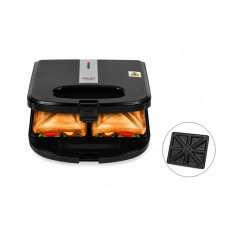 ADLER AD 3055, 2000 W, 4 szeletes, XXL, Tapadásmentes, Hőszigetelt fogantyú, Fekete, Szendvicssütő szendvicssütő