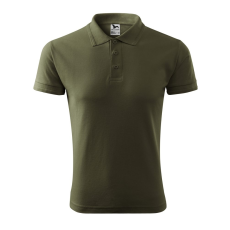 ADLER Férfi galléros póló Pique Polo - Military - M