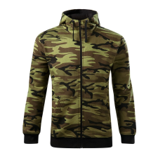 ADLER Férfi pulóver Camo Zipper - Terepszínű zöld - XL férfi pulóver, kardigán