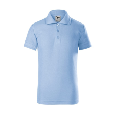 ADLER Gyerek galléros póló Pique Polo - Égszínkék - 134 cm (8 éves) gyerek póló