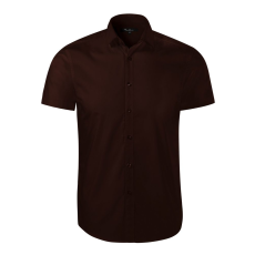 Adler (MALFINI) Férfi rövid ujjú galléros ing Flash - Kávébarna | M