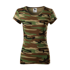 ADLER Női póló Camo Pure - Terepszínű barna - XS