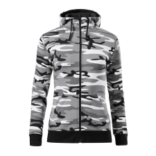 ADLER Női pulóver Camo Zipper - Terepszínű szürke - XXL női pulóver, kardigán