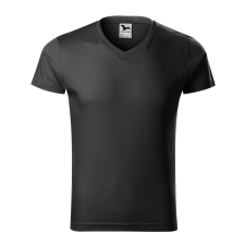 ADLER Slim Fit V-neck póló férfi ébenszürke XL férfi póló