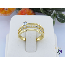  Admira goldfilled fehér kristályköves elegáns gyűrű-14K gyűrű