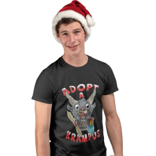 Adopt a Krampus - Karácsonyi Férfi Póló férfi póló