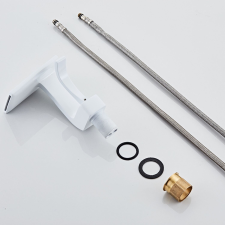 Adsinio Fürdőszoba mosogató csaptelep, Adsinio, Réz test, Vízesés kimenet, Manuális vízhőmérséklet állítás, Fehér csaptelep