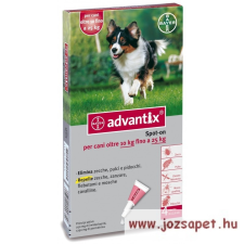 Advantix Spot-On 10-25kg közötti kutya számára 2,5ml*1 pipetta élősködő elleni készítmény kutyáknak