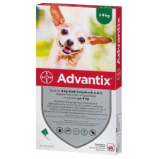 Advantix Spot On 4 kg alatt 4 db élősködő elleni készítmény kutyáknak