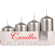  Adventi gyertya lépcsős négy darabos ezüst színben gyertya