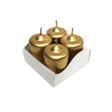  Adventi gyertya metál 4 db / doboz arany karácsonyfadísz