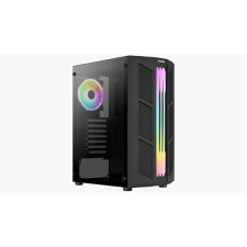 Aerocool Prime ARGB fekete (táp nélküli) ablakos ATX ház számítógép ház