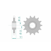 AFAM acél standard első lánckerék 20405 - 525