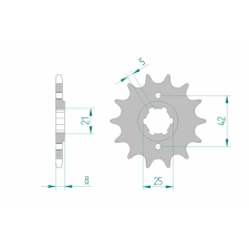 AFAM acél standard első lánckerék 21502 - 520 egyéb motorkerékpár alkatrész
