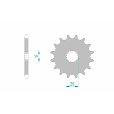 AFAM Acél Standard Első Lánckerék 22200 - 428 egyéb motorkerékpár alkatrész