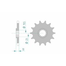  AFAM Acél Standard Első Lánckerék 22303 - 520 egyéb motorkerékpár alkatrész