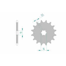 AFAM Acél Standard Első Lánckerék 27100 - 420 egyéb motorkerékpár alkatrész