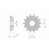 AFAM acél standard első lánckerék 52608 - 525