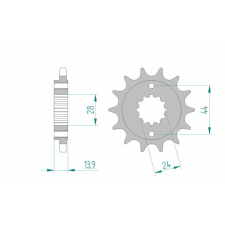 AFAM Acél Standard Első Láncsor 20606 - 525 egyéb motorkerékpár alkatrész