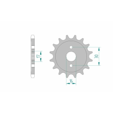 AFAM Acél Standard Első Láncszem 20108 - 428 egyéb motorkerékpár alkatrész