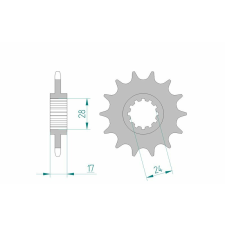 AFAM Acél Standard Első Láncszem 20516 - 520 egyéb motorkerékpár alkatrész