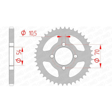 AFAM acél standard hátsó lánckerék 10229 - 428 egyéb motorkerékpár alkatrész