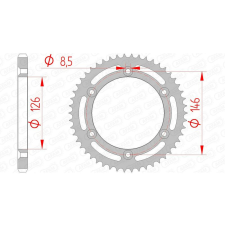  AFAM Acél Standard Hátsó Lánckerék 14207 - 428 egyéb motorkerékpár alkatrész