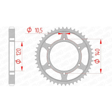 AFAM acél standard hátsó lánckerék 16603 - 530 egyéb motorkerékpár alkatrész