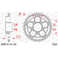 AFAM acél standard hátsó lánckerék 50614 - 520 egyéb motorkerékpár alkatrész