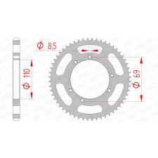 AFAM Acél Standard Hátsó Lánckerék 59104 - 428 egyéb motorkerékpár alkatrész
