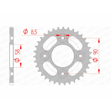 AFAM Acél Standard Hátsó Láncsor 10117 - 420 egyéb motorkerékpár alkatrész