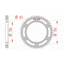  AFAM Acél Standard Hátsó Láncsor 14506 - 525 lánc, láncszett
